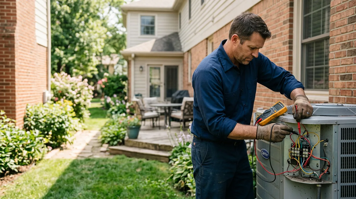 HVAC technician working near Trumansburg, NY
